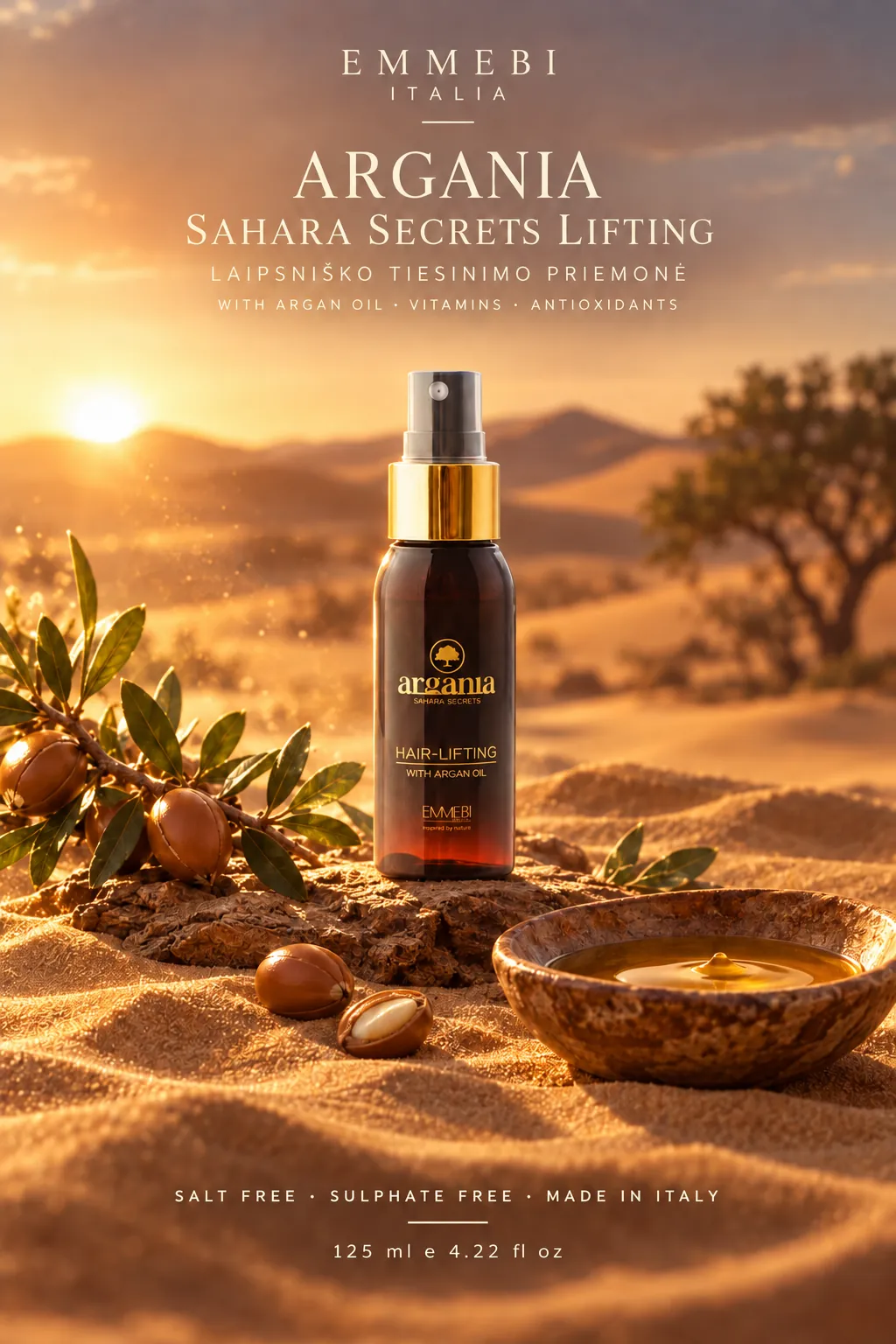 Emmebi Italia ARGANIA SAHARA SECRETS LIFTING — LAIPSNIŠKO TIESINIMO PRIEMONĖ