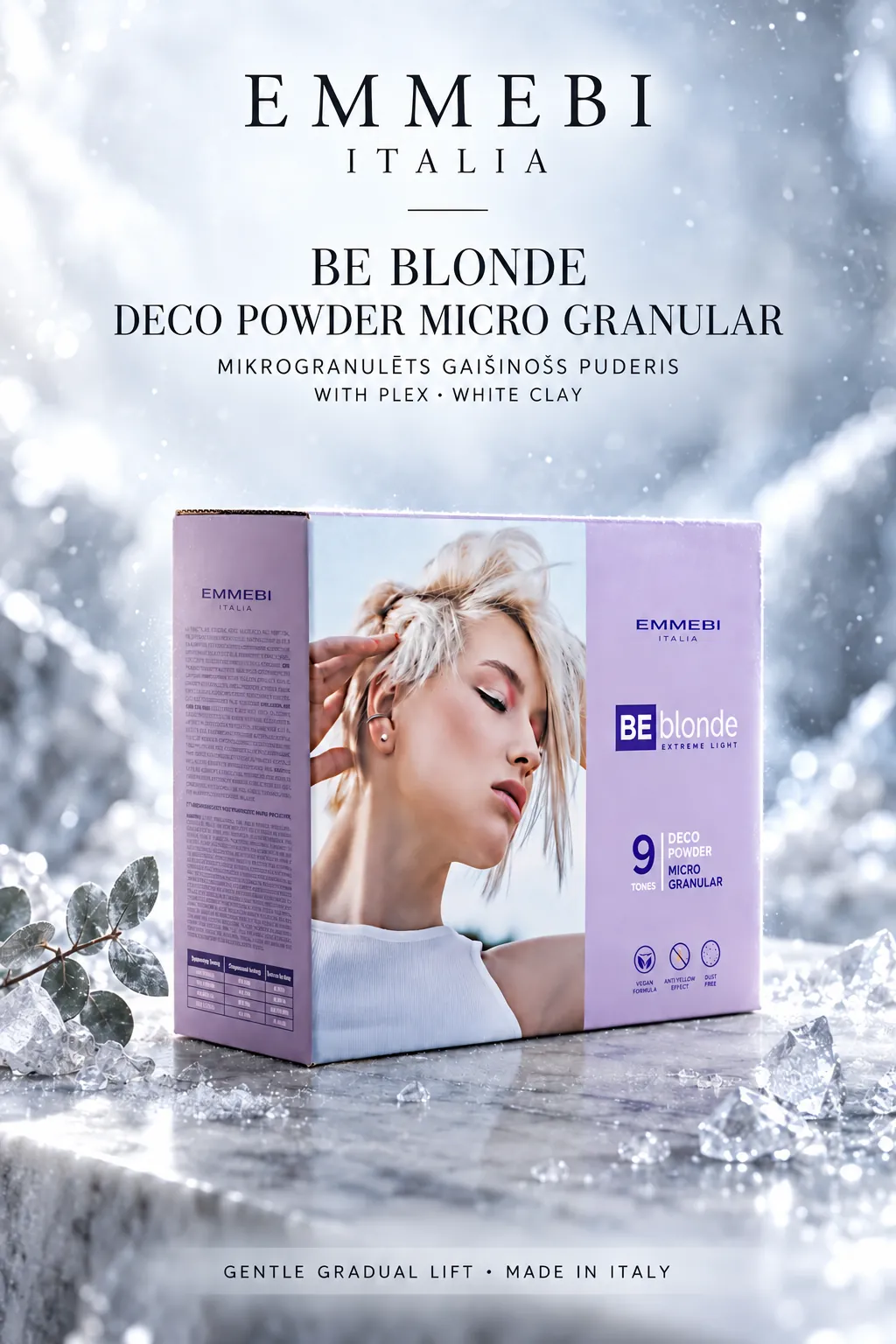 Emmebi Italia BE BLONDE DECO POWDER MICRO GRANULAR — MIKROGRANULĒTS GAIŠINOŠS PUDERIS