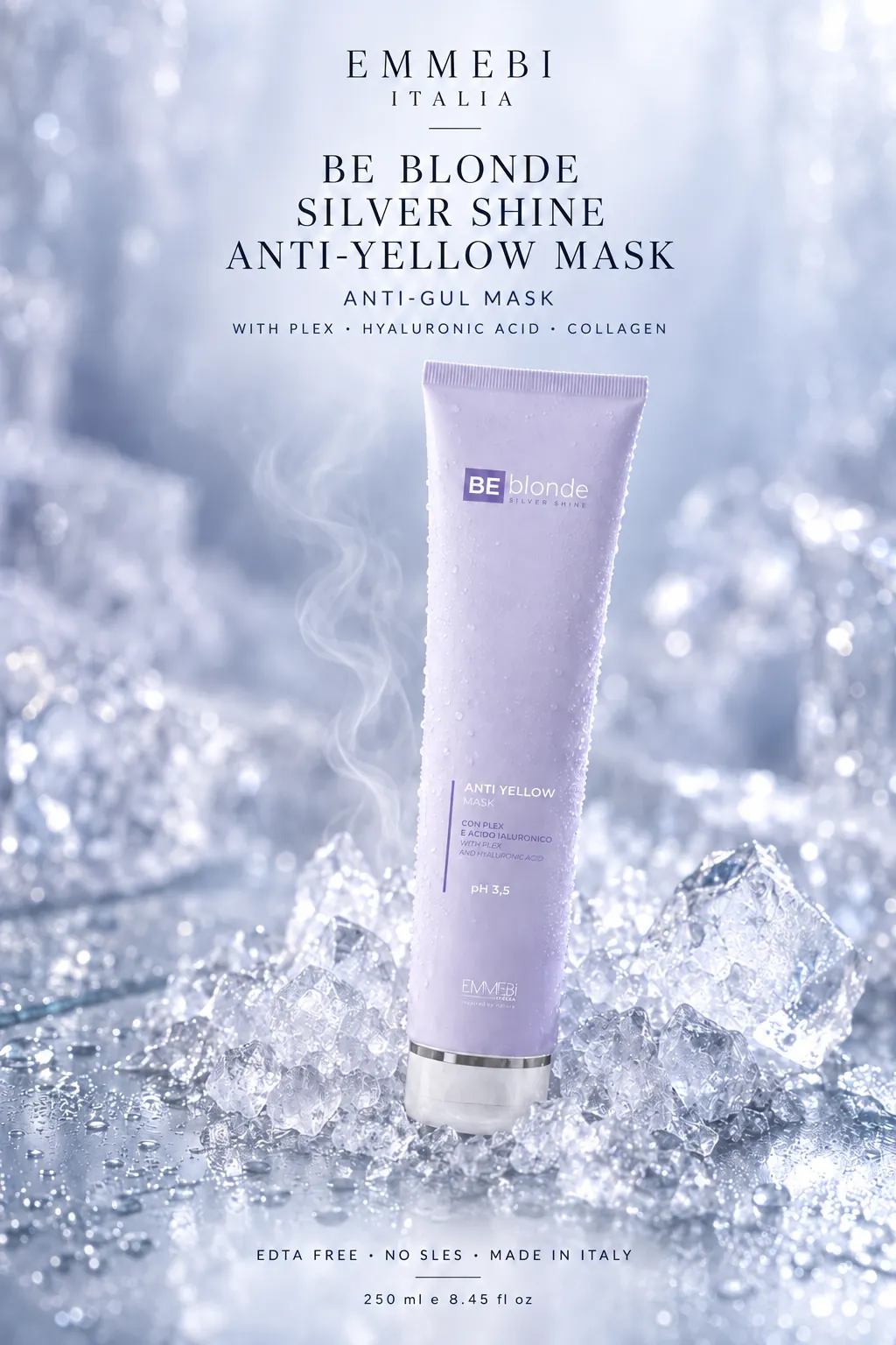 Emmebi Italia Be Blonde Silver Shine Anti-Yellow Mask 250 ml — ANTI-GUL MASK