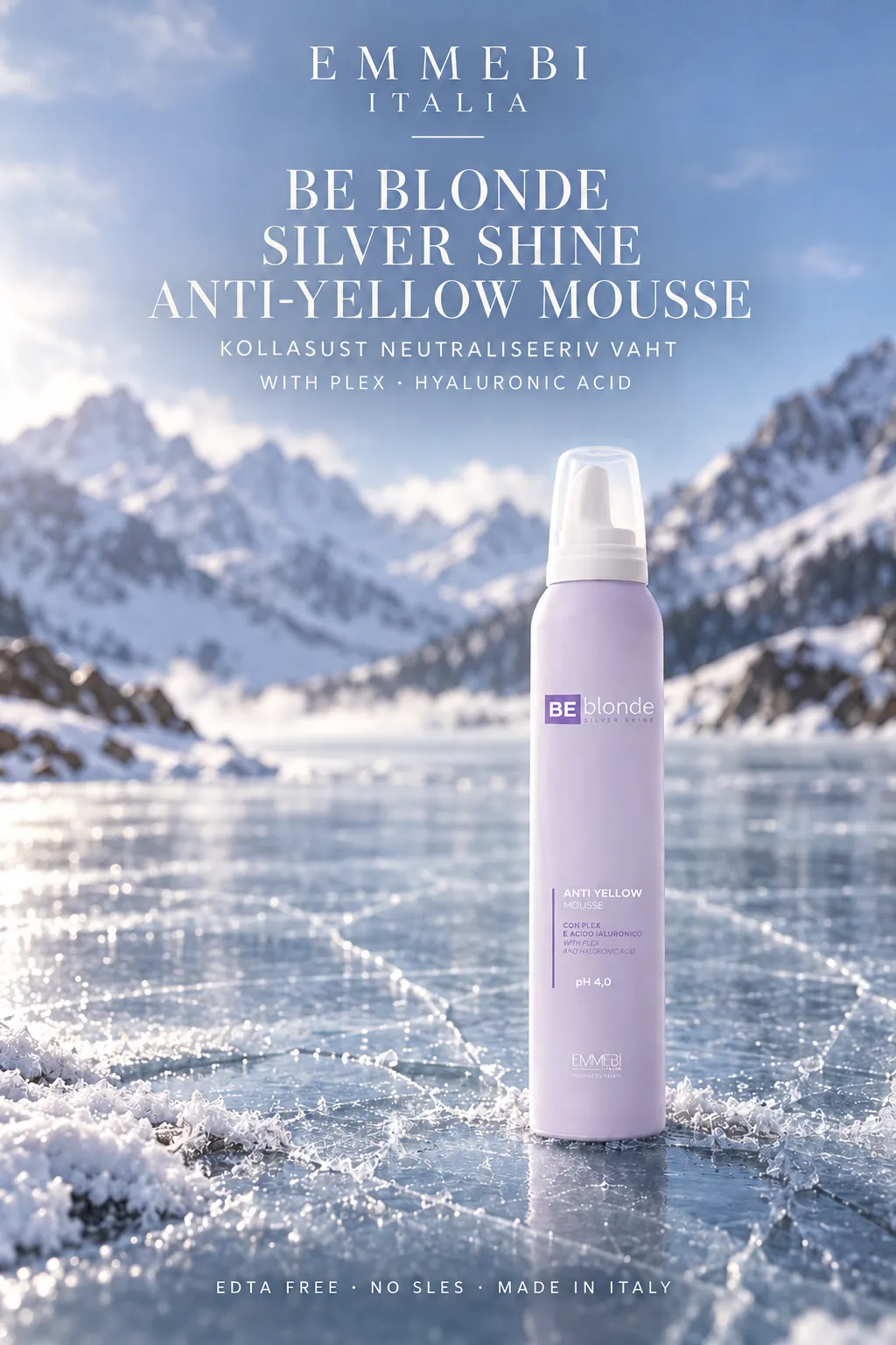 Emmebi Italia Be Blonde Silver Shine Anti-Yellow Mousse — KOLLASUST NEUTRALISEERIV VAHT