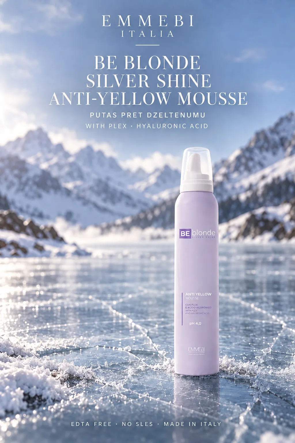 Emmebi Italia Be Blonde Silver Shine Anti-Yellow Mousse — PUTAS PRET DZELTENUMU