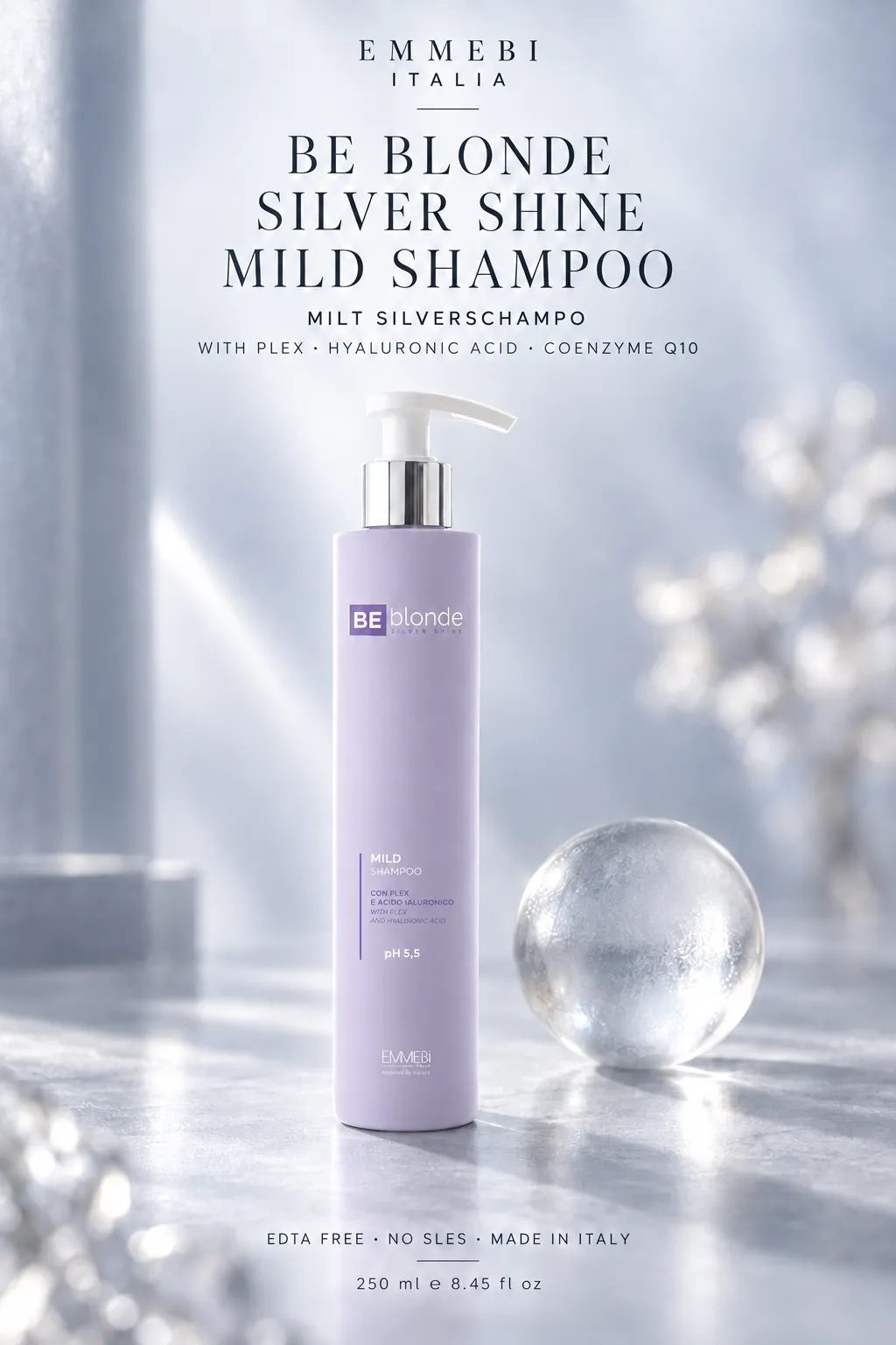 Emmebi Italia Be Blonde Silver Shine Mild Shampoo 250 ml — MILT SILVERSCHAMPO