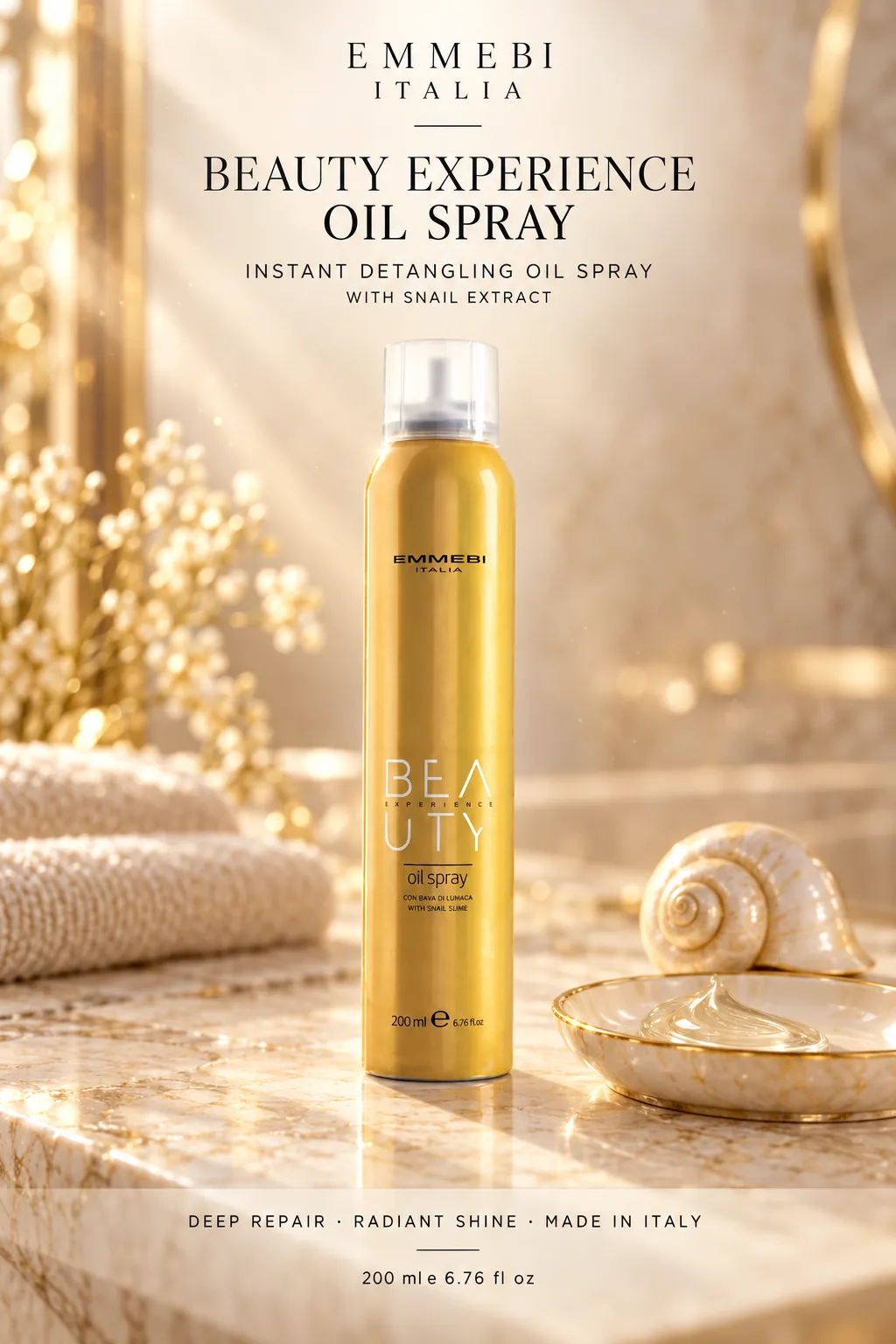Emmebi Italia BEAUTY EXPERIENCE OIL SPRAY 200 ml — INSTANT DETANGLING OIL SPRAY