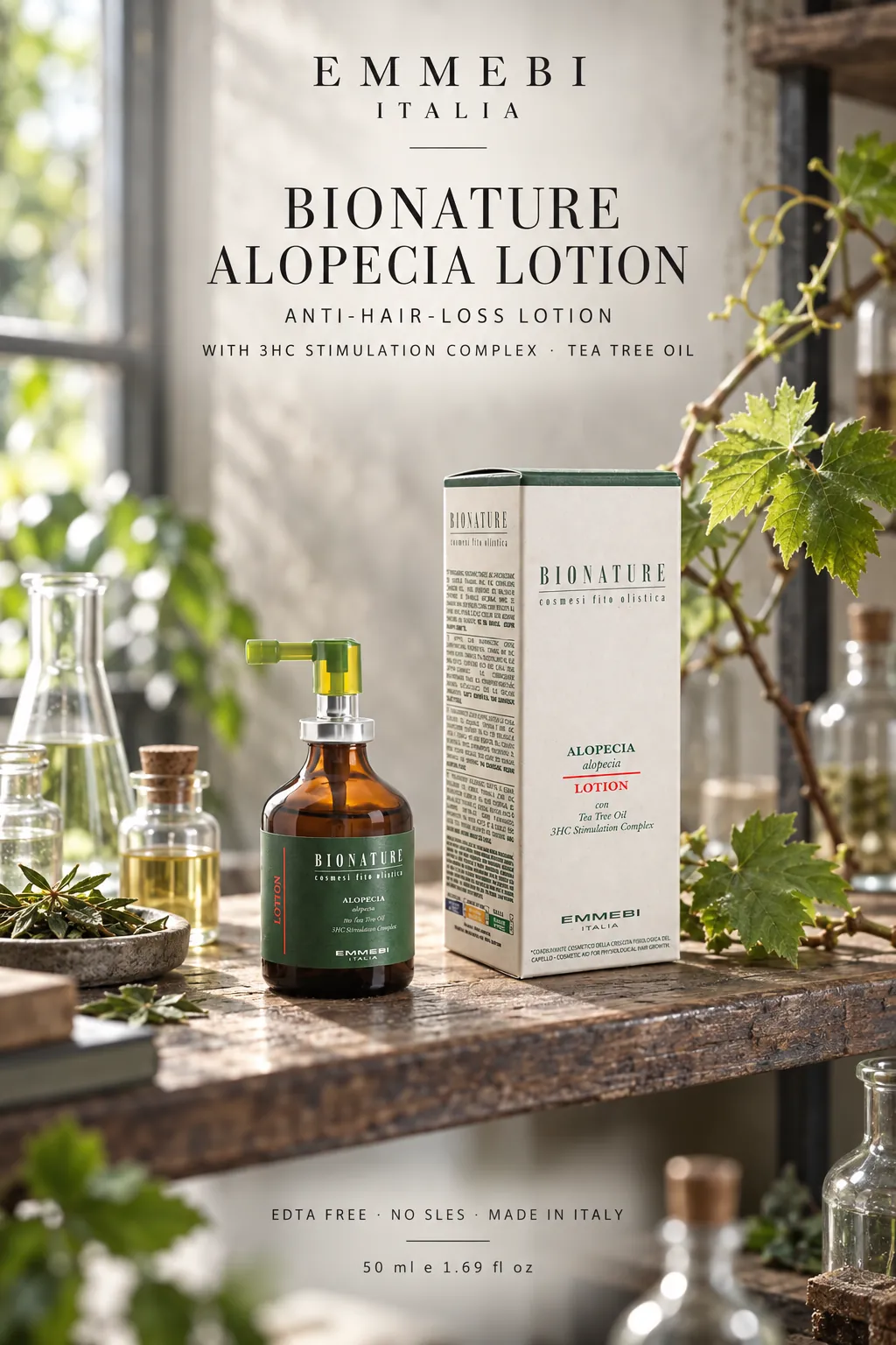 Emmebi Italia Bionature Alopecia Lotion 50 ml — ANTI-HAIR-LOSS LOTION