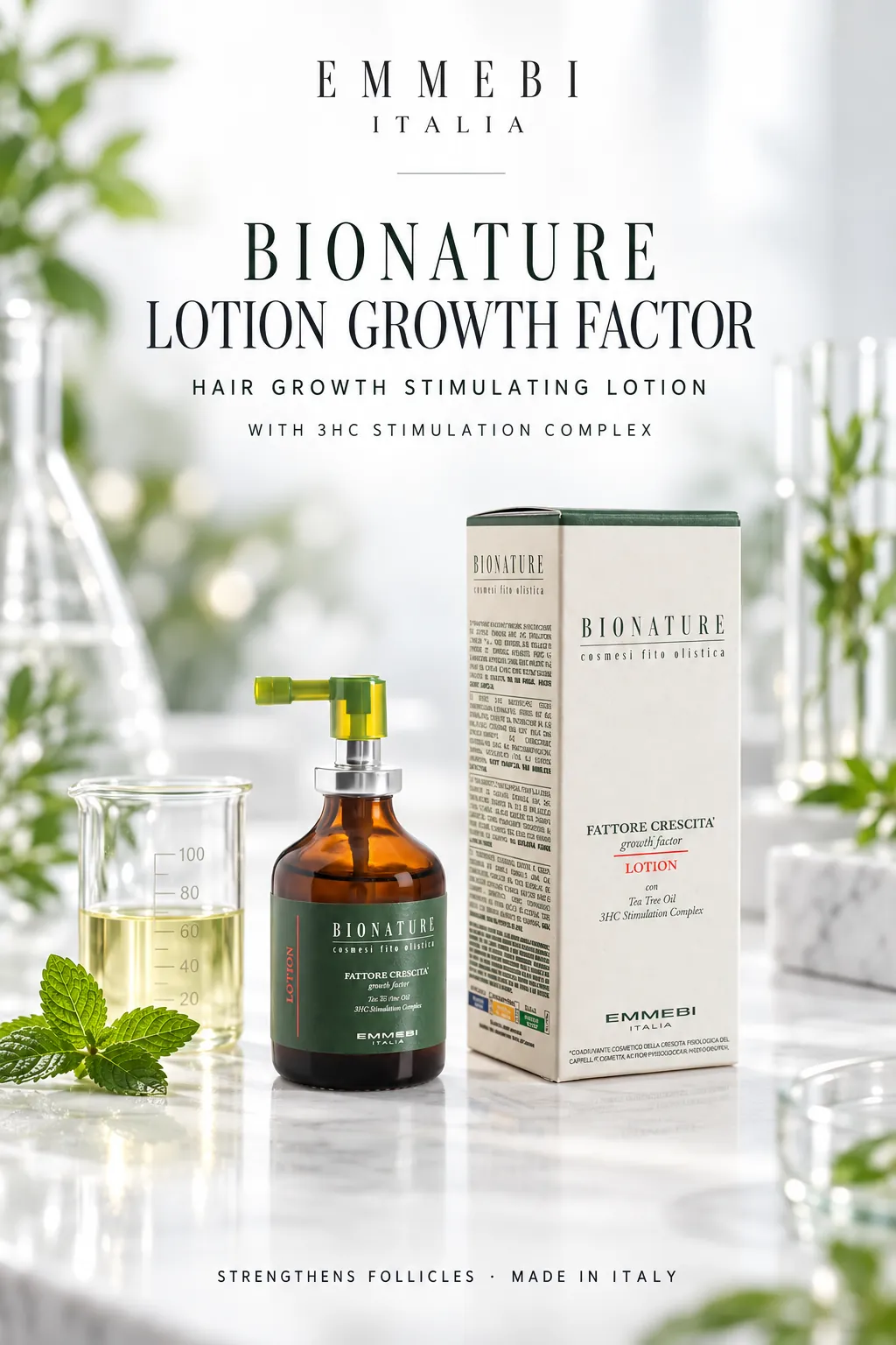 Emmebi Italia BIONATURE LOTION GROWTH FACTOR — HAIR GROWTH STIMULATING LOTION
