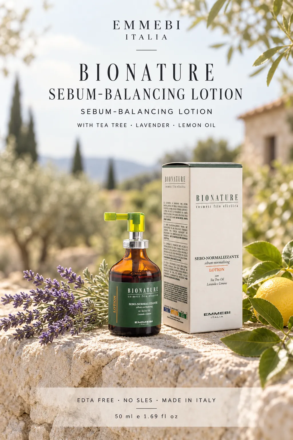 Emmebi Italia Bionature Sebum-Balancing Lotion 50 ml — SEBUM-BALANCING LOTION