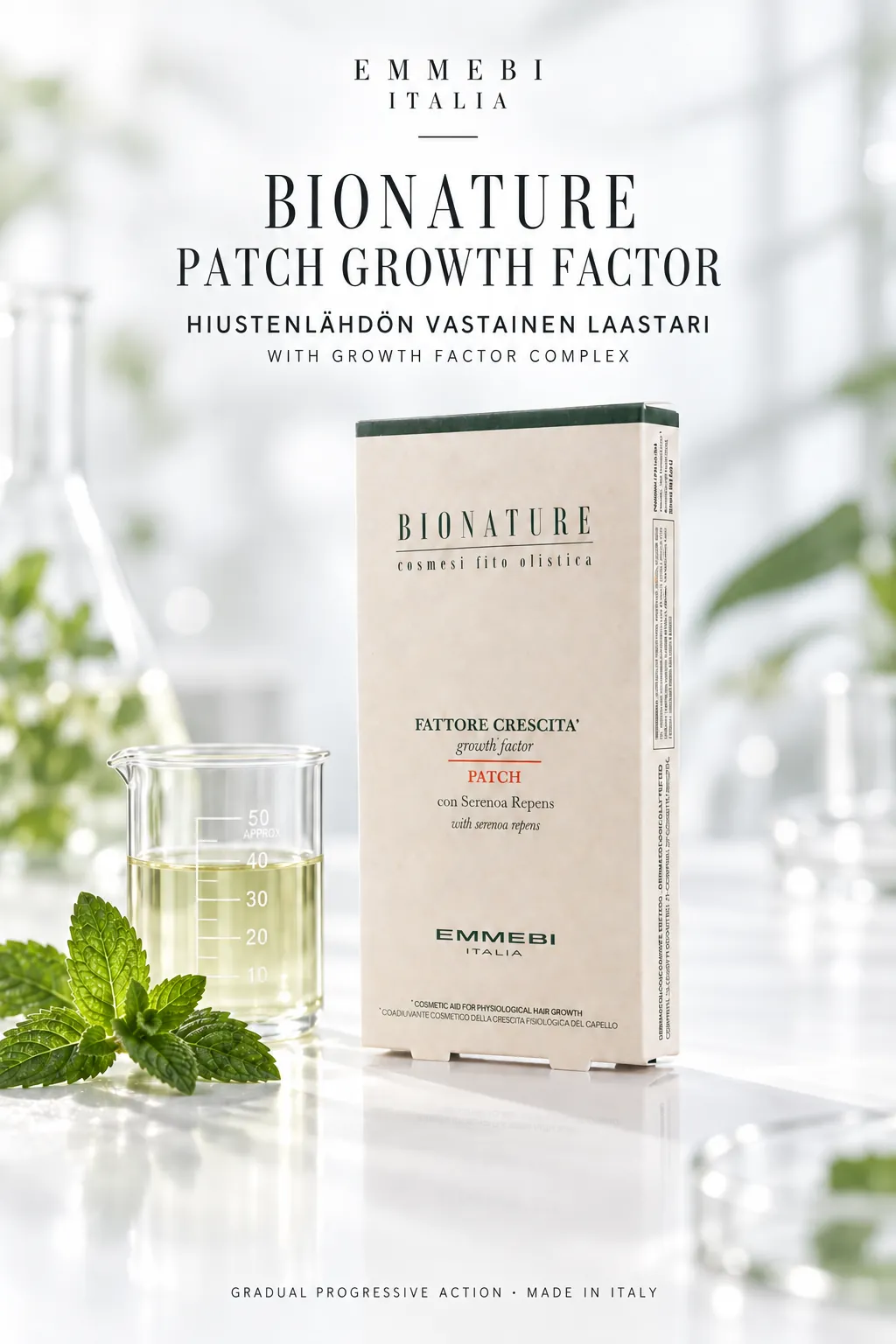 Emmebi Italia BIONATURE PATCH GROWTH FACTOR — HIUSTENLÄHDÖN VASTAINEN LAASTARI