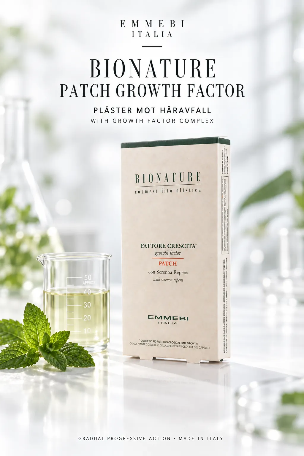 Emmebi Italia BIONATURE PATCH GROWTH FACTOR — PLÅSTER MOT HÅRAVFALL