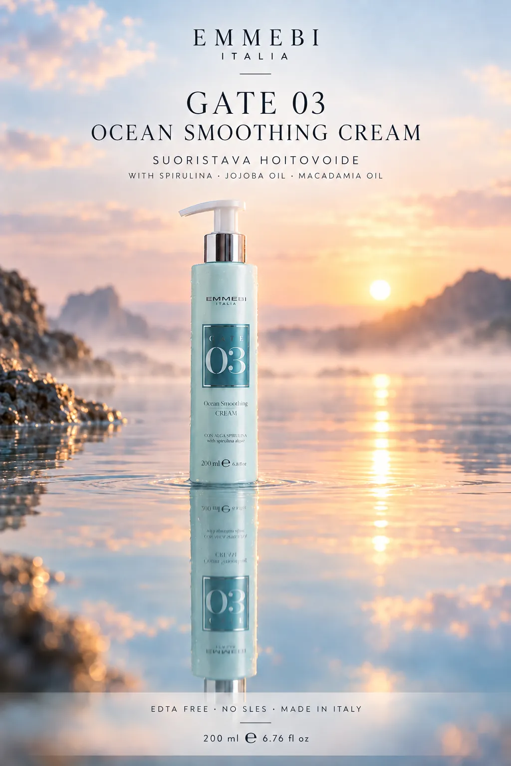 Emmebi Italia Gate 03 Ocean Smoothing Cream 200 ml — SUORISTAVA HOITOVOIDE