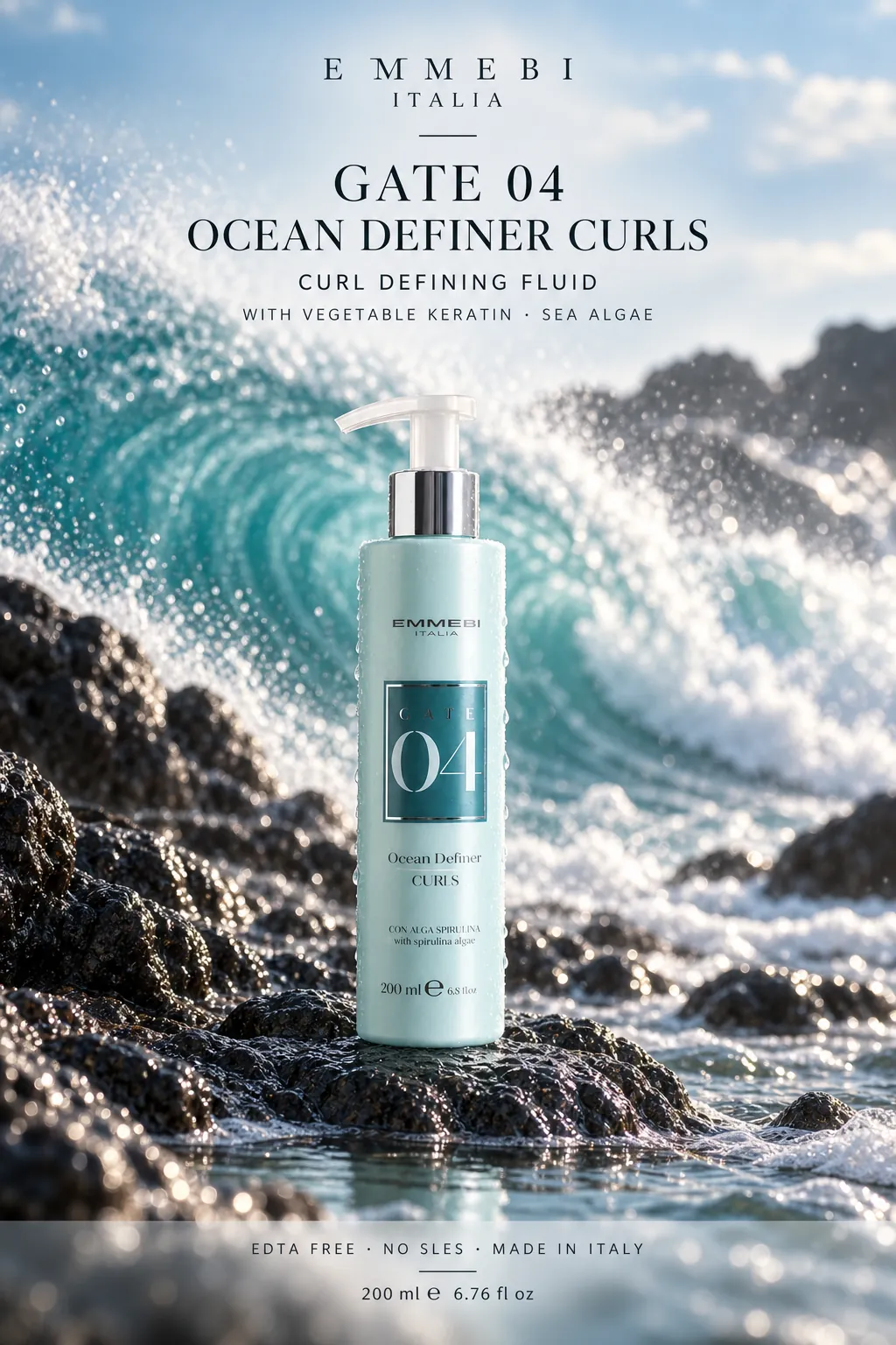 Emmebi Italia Gate 04 Ocean Definer Curls 200 ml — CURL DEFINING FLUID