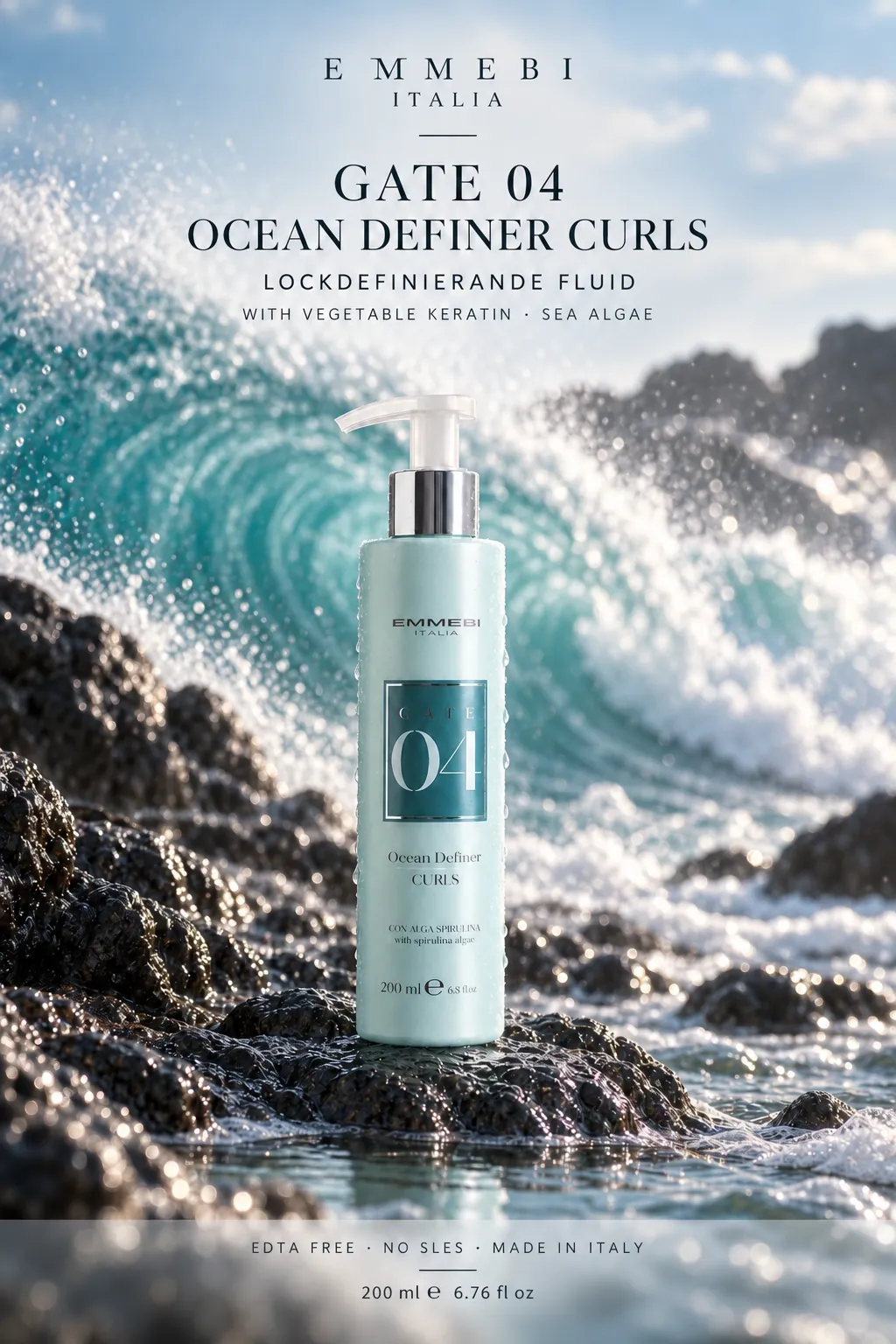 Emmebi Italia Gate 04 Ocean Definer Curls 200 ml — LOCKDEFINIERANDE FLUID
