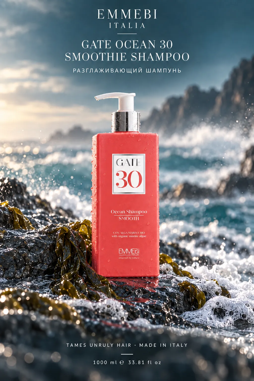 Emmebi Italia GATE OCEAN 30 SMOOTHIE SHAMPOO — РАЗГЛАЖИВАЮЩИЙ ШАМПУНЬ