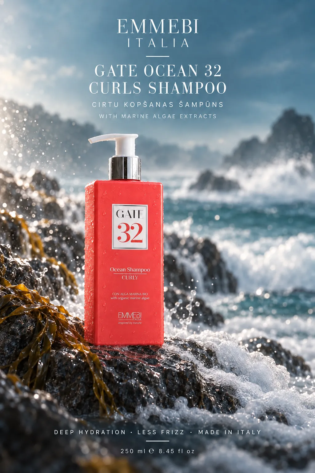 Emmebi Italia GATE OCEAN 32 CURLS SHAMPOO — CIRTU KOPŠANAS ŠAMPŪNS