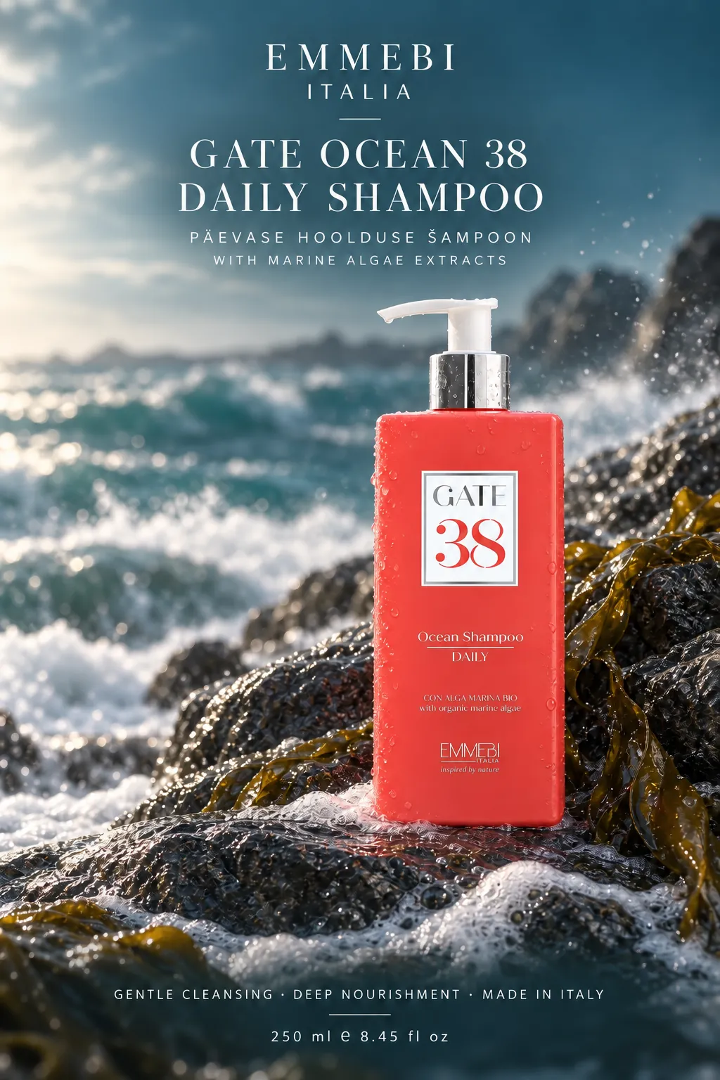 Emmebi Italia GATE OCEAN 38 DAILY SHAMPOO — PÄEVASE HOOLDUSE ŠAMPOON