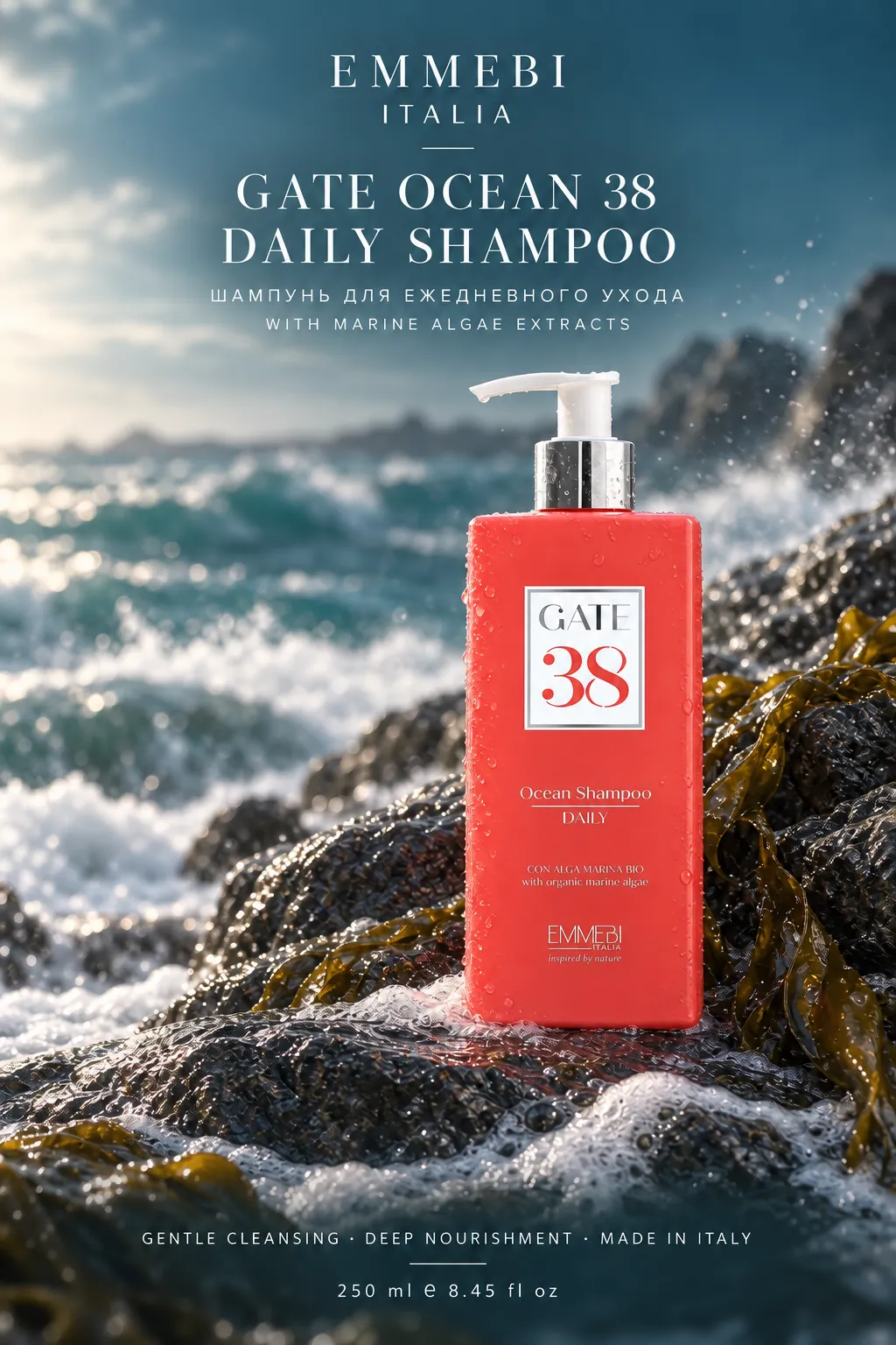 Emmebi Italia GATE OCEAN 38 DAILY SHAMPOO — ШАМПУНЬ ДЛЯ ЕЖЕДНЕВНОГО УХОДА