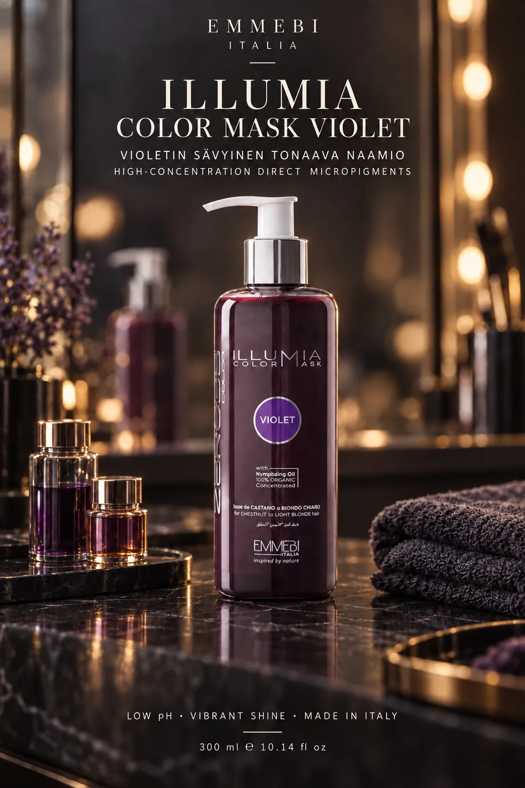 Emmebi Italia ILLUMIA COLOR MASK VIOLET — VIOLETIN SÄVYINEN TONAAVA NAAMIO