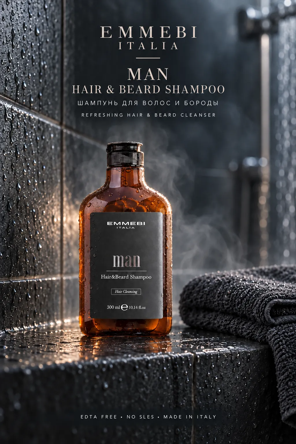 Emmebi Italia Man Hair & Beard Shampoo — ШАМПУНЬ ДЛЯ ВОЛОС И БОРОДЫ