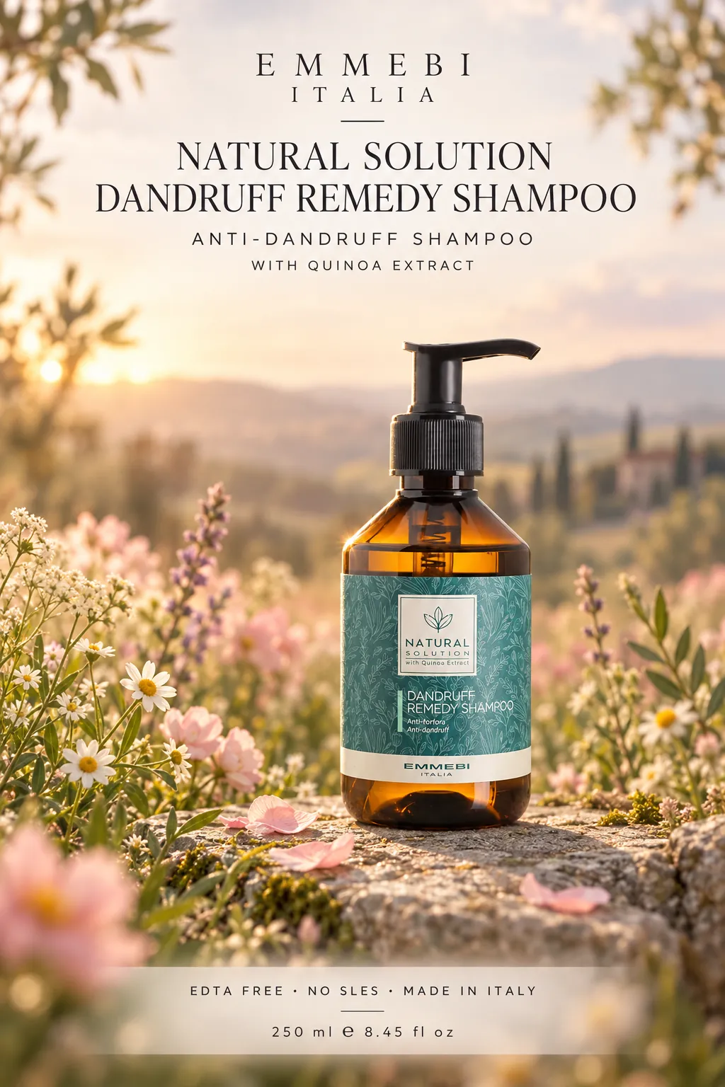 Emmebi Italia Natural Solution Dandruf Remedy Shampoo 250 ml — ANTI-DANDRUFF SHAMPOO