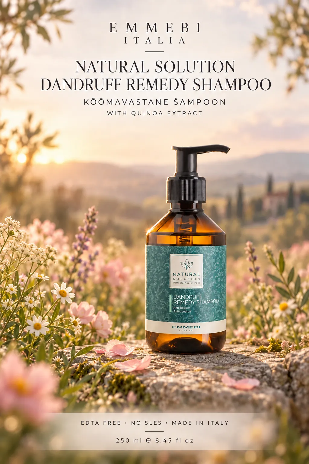 Emmebi Italia Natural Solution Dandruf Remedy Shampoo 250 ml — KÕÕMAVASTANE ŠAMPOON