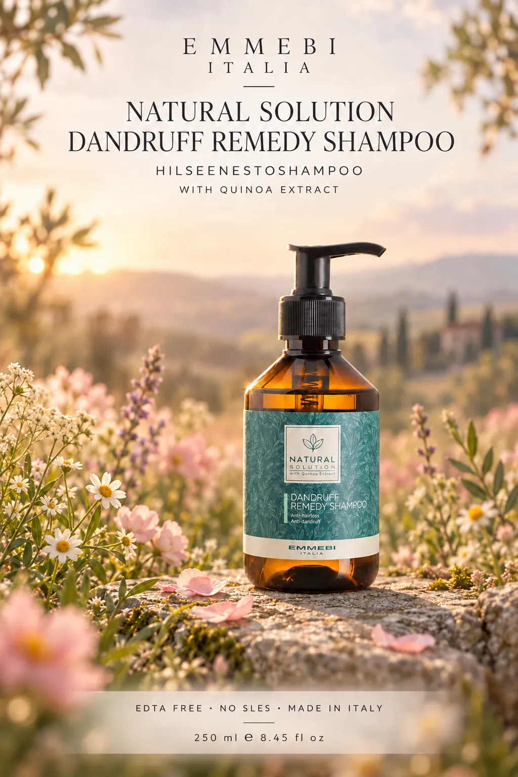 Emmebi Italia Natural Solution Dandruf Remedy Shampoo 250 ml — HILSEENESTOSHAMPOO